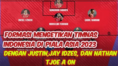 Formasi Mengerikan Timnas Indonesia Di Piala Asia Dengan Justin