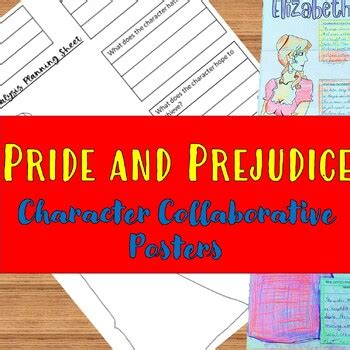 Pride And Prejudice Character Analysis Collaborative Posters Tpt