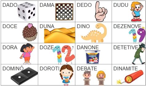 Palavras Simples Com D - ATIVIDADES PARA EDUCADORES : Lista de palavras - Sílabas simples