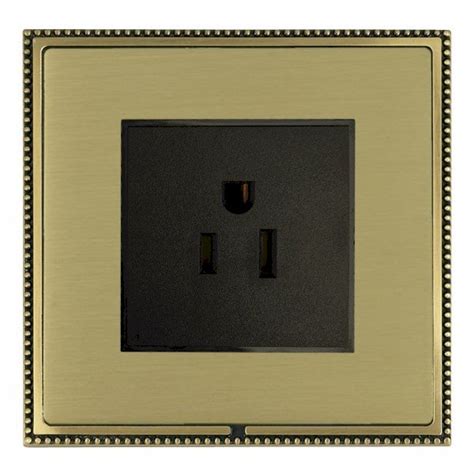 Hamilton Linea Perlina Cfx Antique Brass Framesatin Brass Plate 1 Gang 15a 110v Ac American