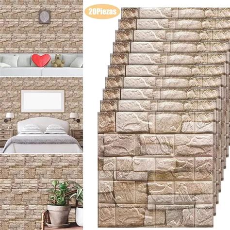 Pegatina Pared Patron Ladrillo Papel Tapiz 3d 35x38cm 20pcs Envío gratis