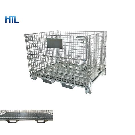 Galvanised Steel Collapsible Stackable Industrial Warehouse Storage