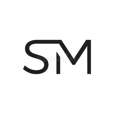 Sm Initial Letter Vector Logo Icon Stock Vector Illustration Of