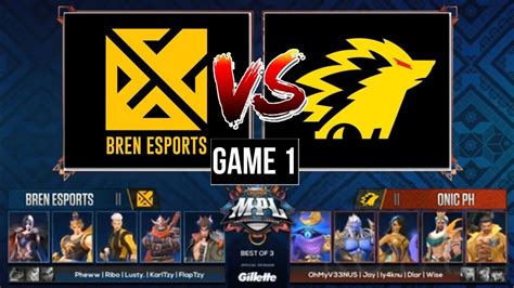 Game Bren E Sports Vs Onic Ph Mpl Ph S Week Day Regular Season