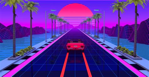 Bandcamp Summer Synthwave Artwork Denny Busyet