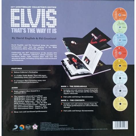 Thats The Way It Is 50th Anniversary Edition Box 8 Cd 2 Books De Elvis Presley Cd X 8 Chez