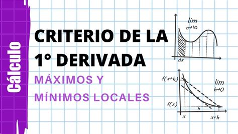 Máximos Y Mínimos Locales Criterio De La Primer Derivada Youtube