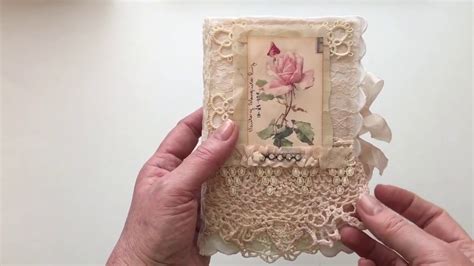 Vintage Fabric And Lace Journal For Swap On Jjj Youtube