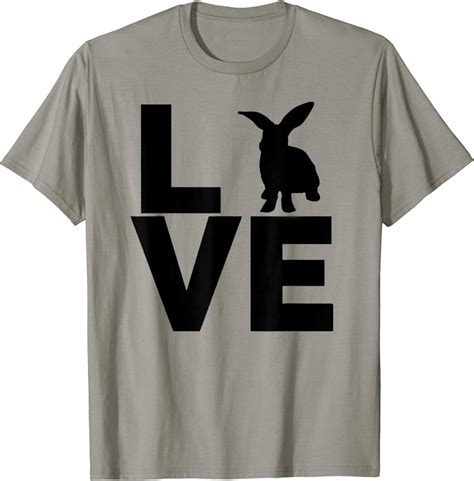 I Love Rabbits Black Rabbit Silhouette T Shirt Clothing