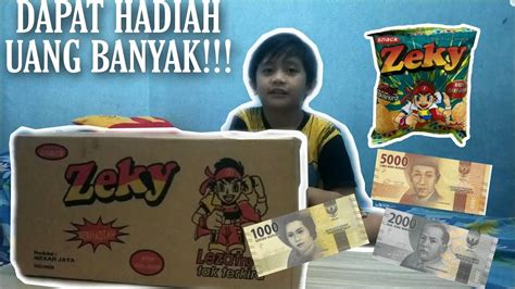 Unboxing Ciki Zeky Berhadiah Uang Youtube