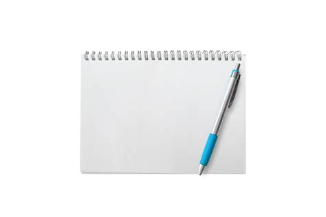 Notebook blank with pen isolated 18743054 PNG