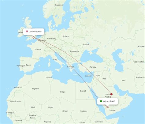 All Flight Routes From London To Nejran Lhr To Eam Flight Routes