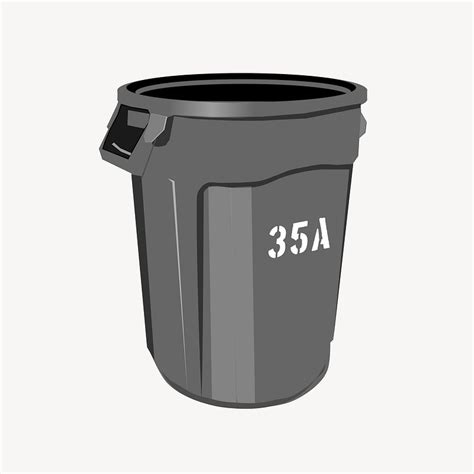 Garbage Can Clip Art Black And White