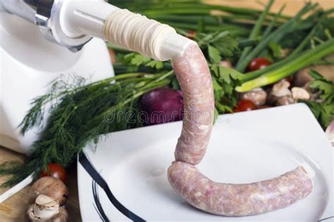 Homemade Making Sausage stock photo. Image of production - 118844910