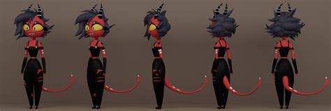 Artstation Millie 3d Unoffcial Fan Made Turnaround Sheet Helluva Boss