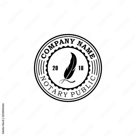 Notary logo stamp vector Stock Vector | Adobe Stock