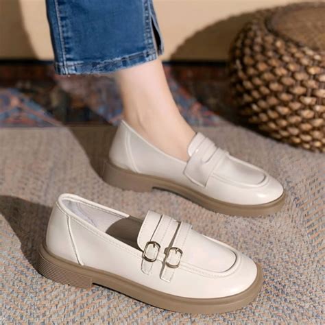 Jual Sepatu Oxford Wanita Gesper Slip On Terbaru Ootd Remaja Kekinian