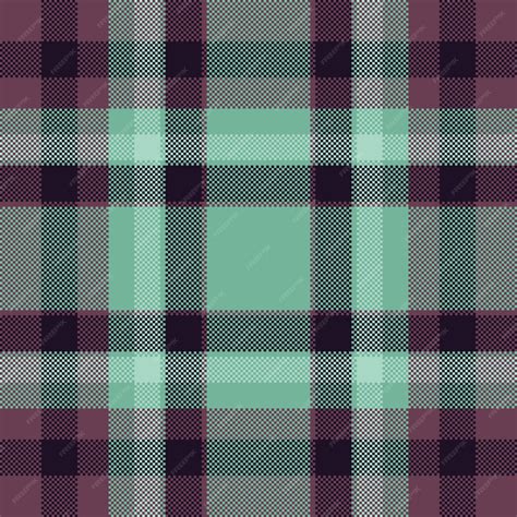 Vector De Cuadros Sin Costura De Patrón De Tartan De Textura Con Un Tejido De Fondo Textil De