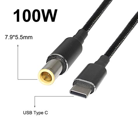 100w Usb Type C Laptop Power Adapter Charging Cable Cord Dc Jack Plug