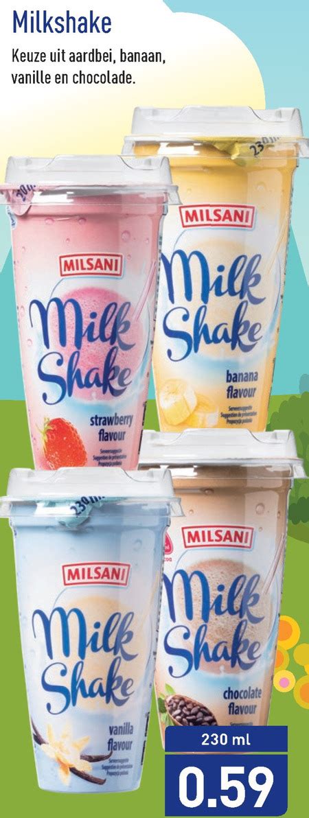 Milsani Milkshake Folder Aanbieding Bij Aldi Details