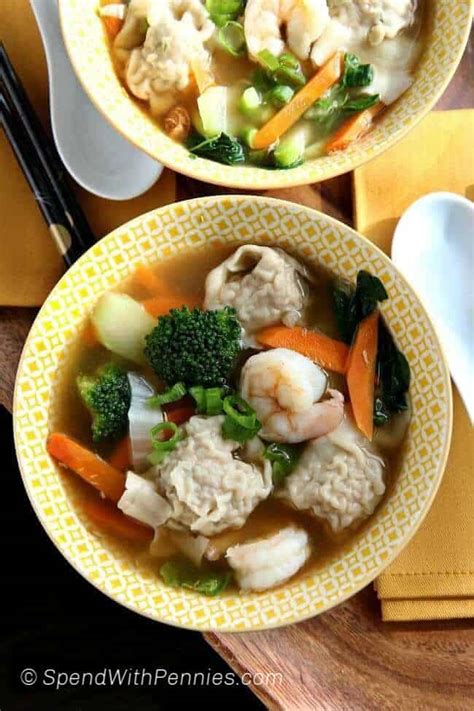 Homemade Wor Won Ton Soup Spend With Pennies Hey Review Food