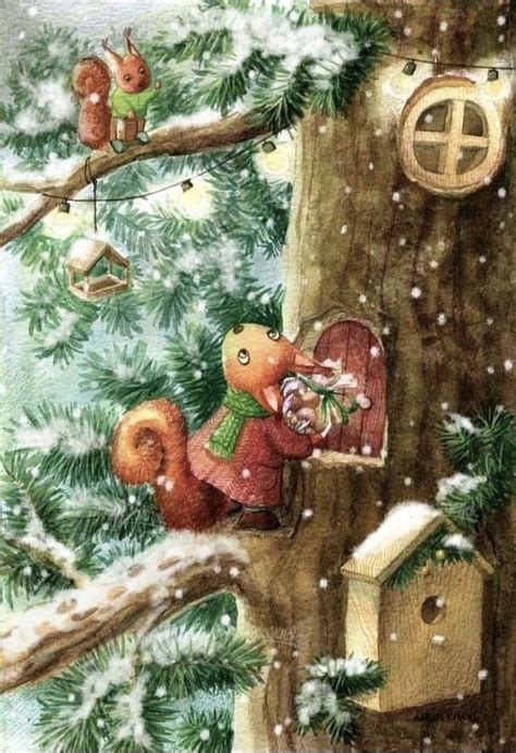 Pin by Irina Larina on новый год Christmas squirrel Christmas