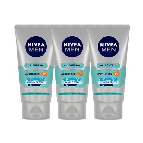 NIVEA Men Oil Control Moisturiser 10x Whitening 50ml Pack Of 3