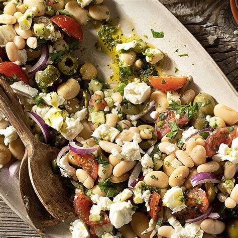 Griechischer Bohnensalat Mit Feta