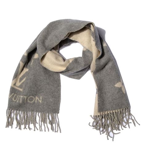 LOUIS VUITTON Cashmere Monogram Reykjavik Scarf 73610