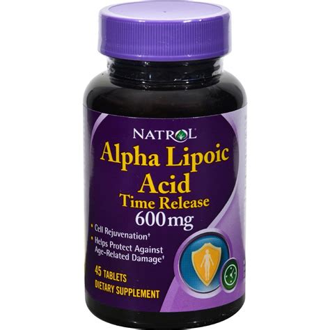 Comprar Natrol Alpha Lipoic Acid Time Release 600 Mg 45 Tablets