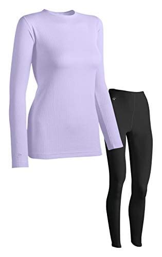 Duofold By Champion Thermals Women`s Base Layer Shirt Best Seller Xl Lilac Pack Of 2 1