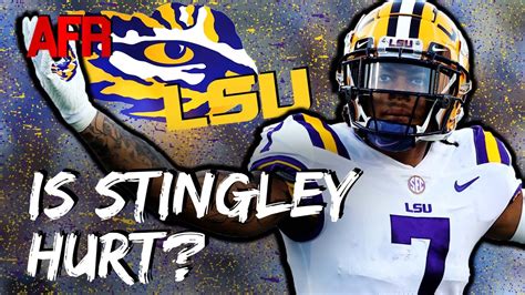 Is Lsu Cb Derek Stingley Jr Hurt Youtube