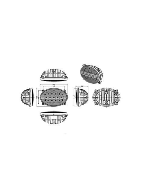 Faro LED Ovalado Cortas Largas John Deere 7020 7030 8020 8030 Y Serie R