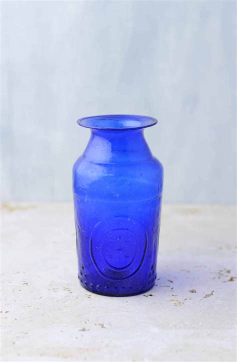 Cobalt Blue Glass Vases 5.25in