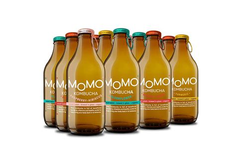 Momo Kombucha Handcrafted Organic Mixed Variety Box Raspberry