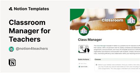 Classroom Manager For Teachers Template Notion Marketplace