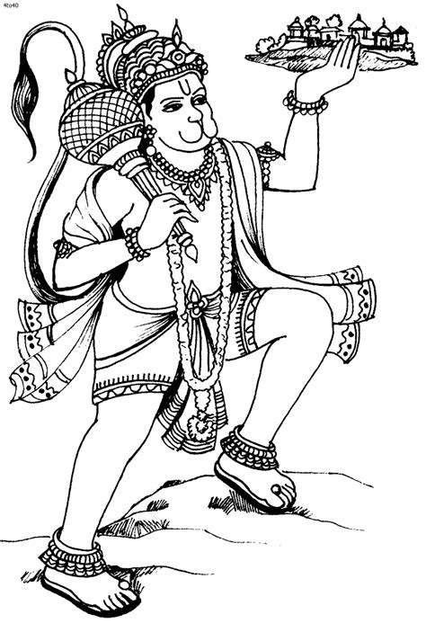 Black & White Clip Hanuman - ClipArt Best