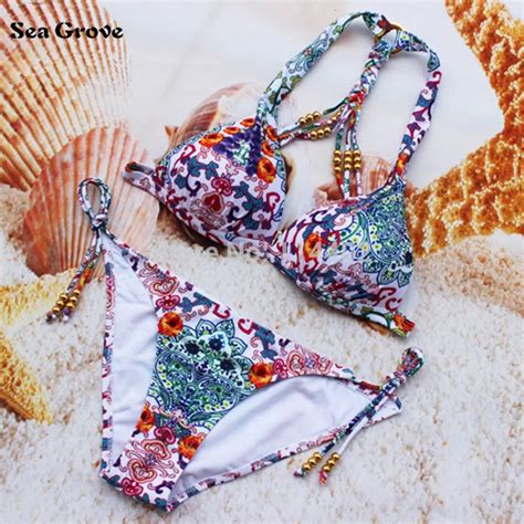 Womens Swimsuits 2016 New Push Up Top Bikinis Set Sexy Swimwear Women