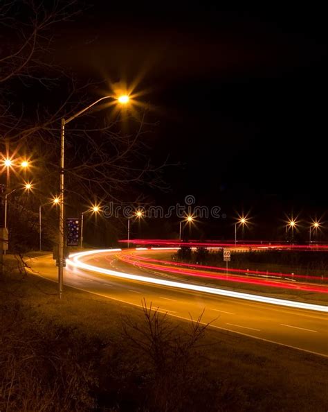 Night Freeway stock photo. Image of light, crossing, bridge - 1864848