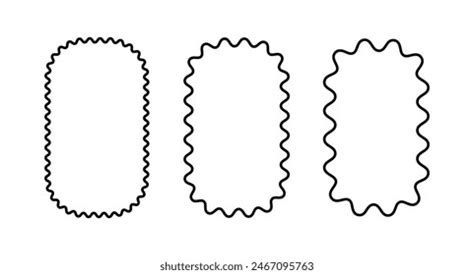 Doodle Rectangle Oval Looped Frames Hand Stock Vector Royalty Free