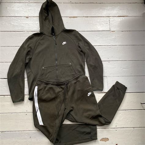 Nike Tech Fleece Tracksuit Khaki Olive Green Old Depop