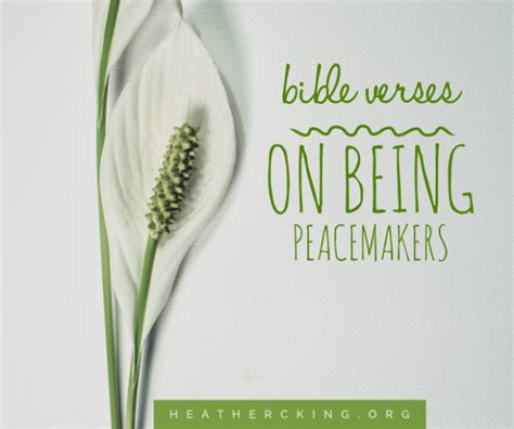 Bible Verses on Being Peacemakers – Heather C. King – Room to Breathe