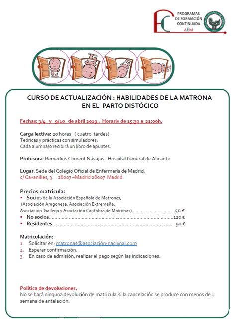 Asociaci N Matronas Extremadura Curso De Actualizaci N Habilidades