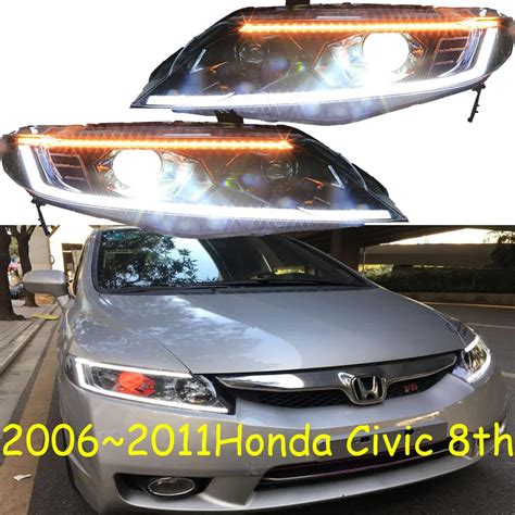 Video Cars Styling Headlights For CIVIC 8th Headlight DRL 2006 2007