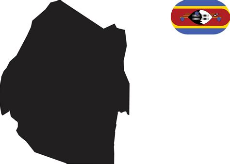 map and flag of Eswatini Swaziland 11175825 Vector Art at Vecteezy