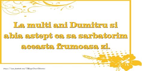 Felicitari Aniversare De Sfantul Dumitru La Multi Ani Dumitru Si Abia