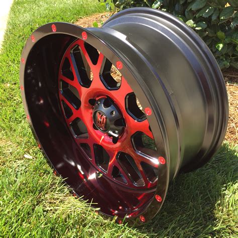 Kmc Xd Series Xd820 Grenade Red Black Machined Custom Wheels Rims Xd Series By Kmc Wheels Rims