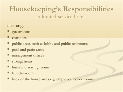 Housekeeping department of hotel