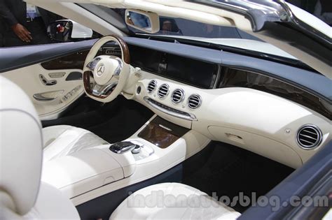 Mercedes S-Class Cabriolet interior at Auto Expo 2016