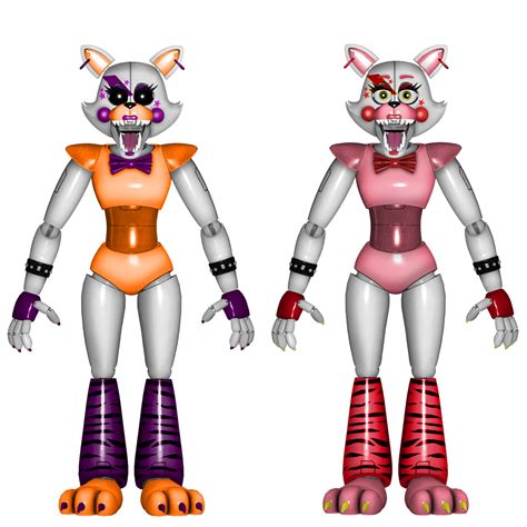 Glamrock Funtime Foxy And Glamrock Lolbit By Yuyu Bi On Deviantart